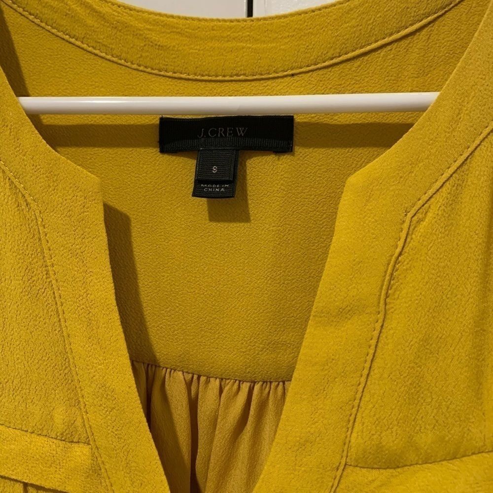 J. Crew Ruffle-hem Shift Dress Mustard size M - Picture 4 of 4